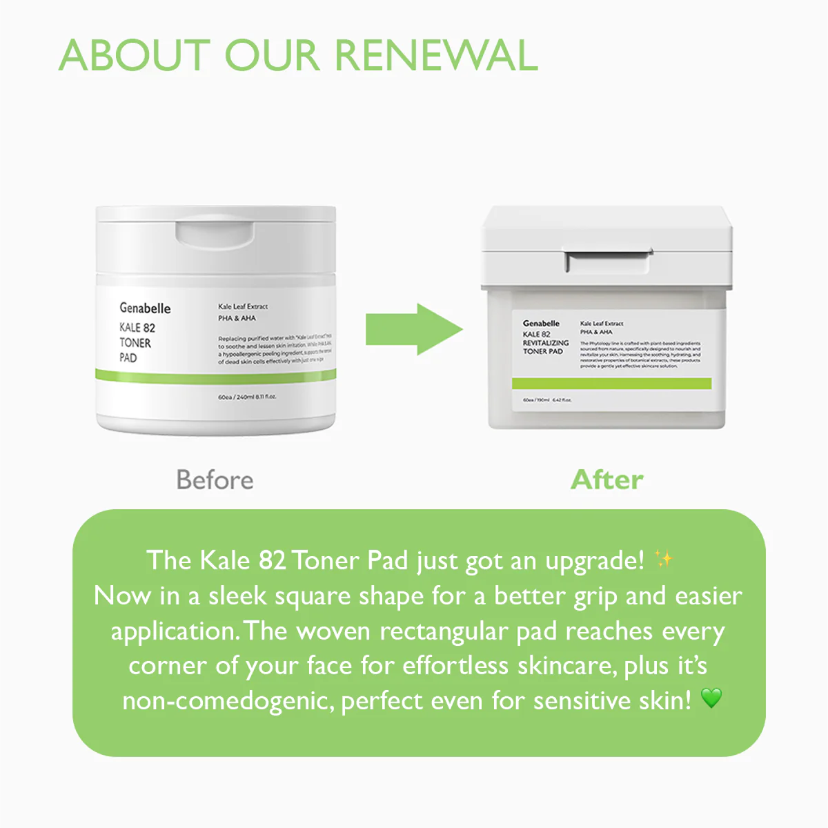 [Genabelle] Kale 82 Revitalizing Toner Pad